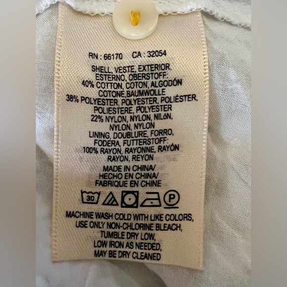 MAEVE - Anthropologie - NWOT - Floral Embroidered Lace Tank Top - Lovely! Size 4 - Picture 4 of 4